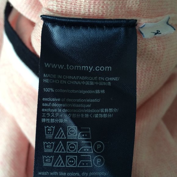 Tommy Hilfiger Womens Sweater Pullover XL Pink Large Letter H Long Sleeve - Picture 7 of 8